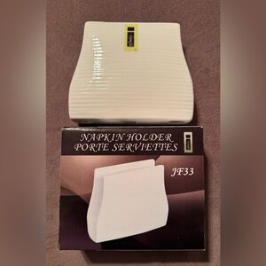 White Napkin Holder